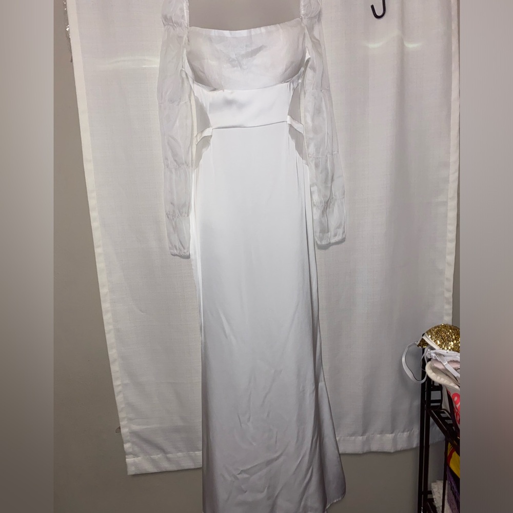 White engagement dress
